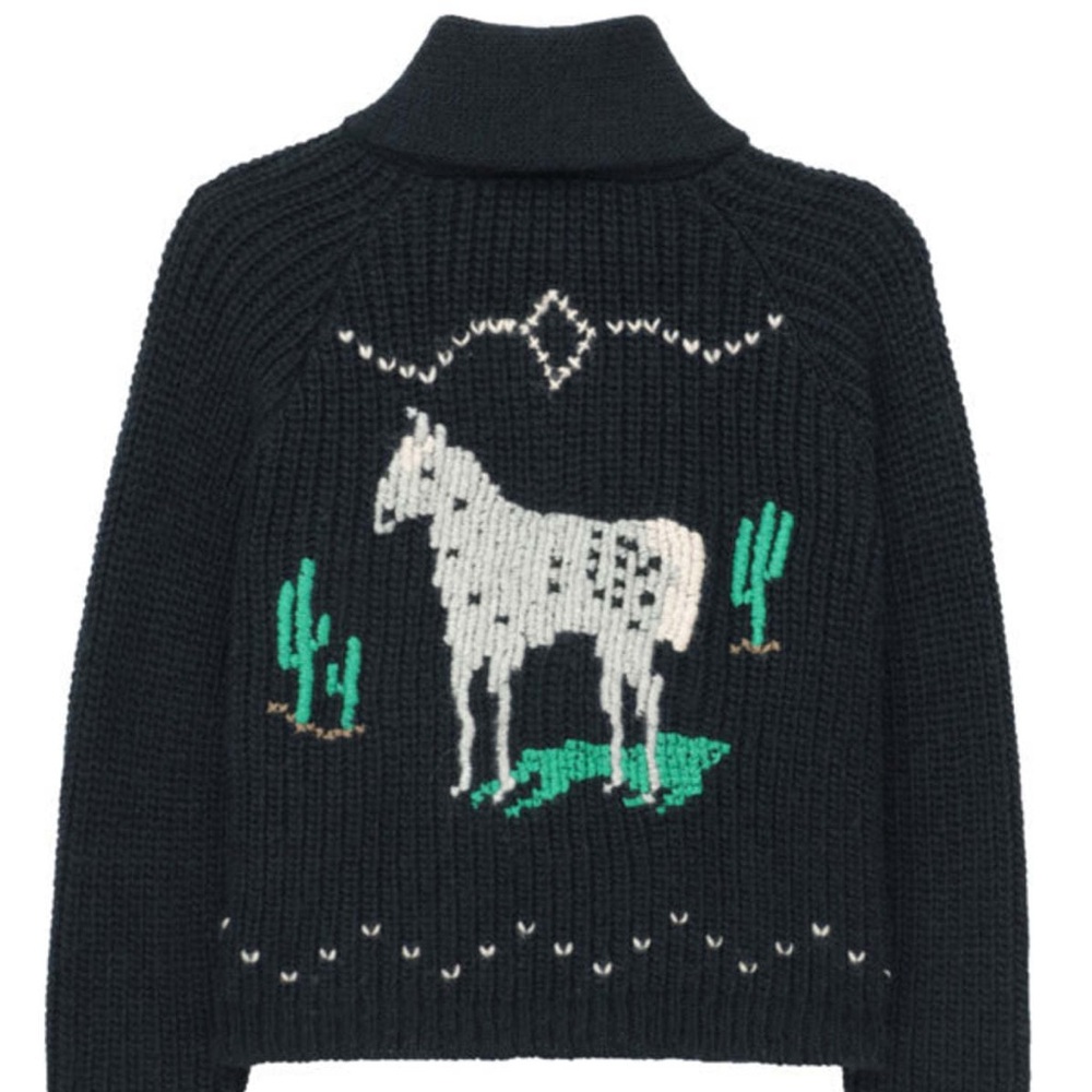THE GREAT. Equestrian Lodge Cardigan - Size 0
